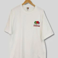 Buy 🧨 F As In Frank Men's Vintage Fruit Of The Loom Racing T 👚 Shirt White 🤩