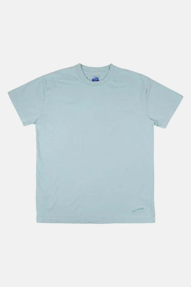 Best deal ๐คฉ Men's Good Fishing Rise Embroidered Organic Cotton T-Shirt Mist ๐