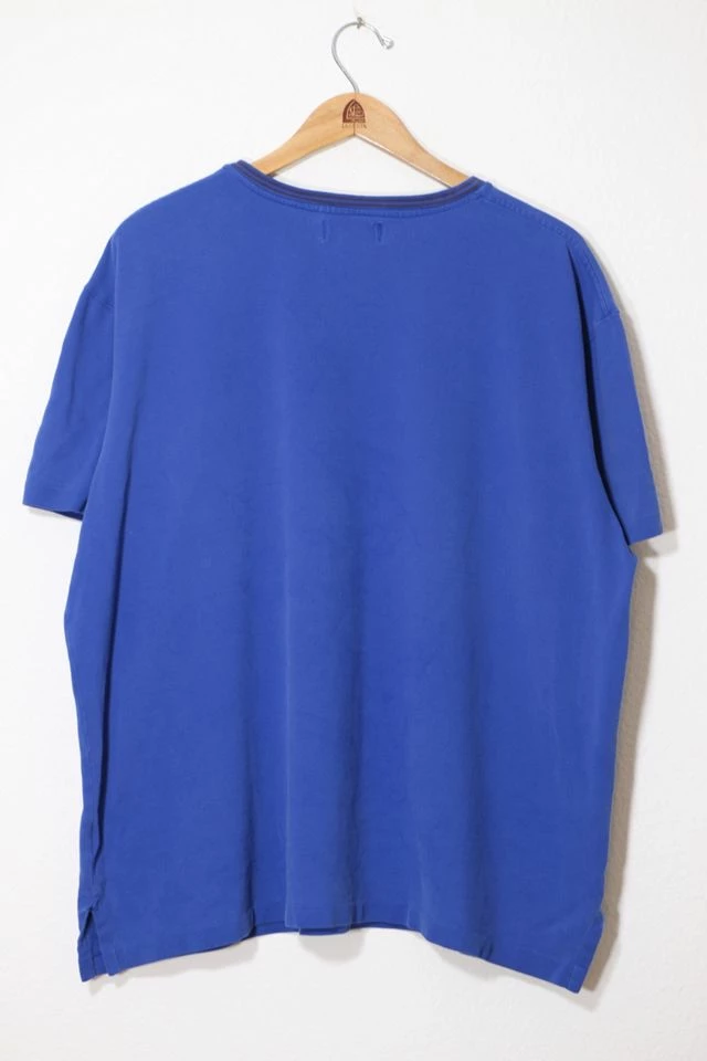 Top 10 โ๏ธ Men's Vintage Polo Ralph Lauren Contrast Collar V-neck Pique T-shirt Sky ๐ - Image 3