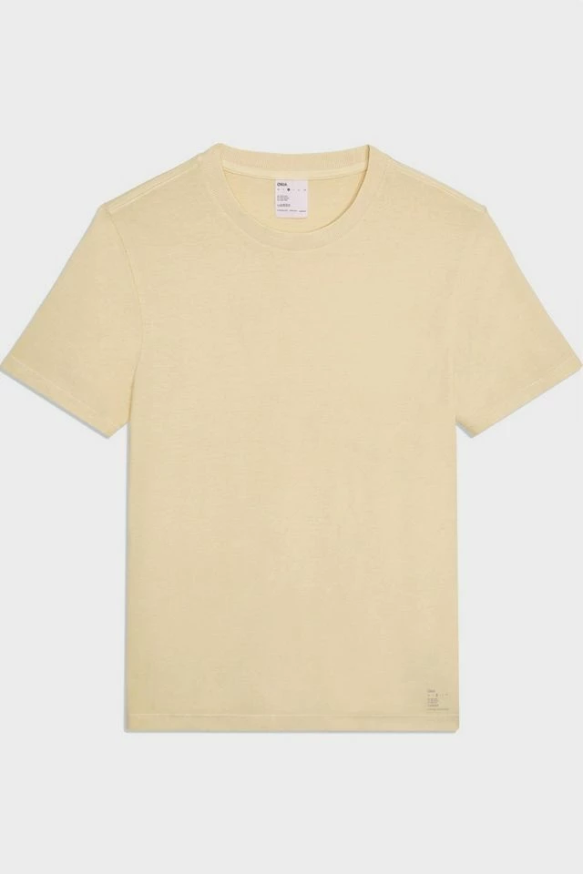 Promo 🤩 Men's Onia Garment Dye Cotton Crew Neck Tee Chamomile 😉