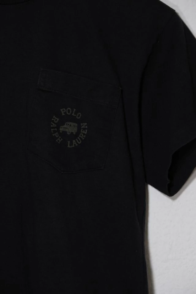 Discount ๐ Men's Vintage Polo Ralph Lauren Car Logo Pocket T ๐ Shirt Made In USA Black ๐ - Image 2