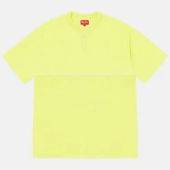 New 🥰 Men's Supreme Terry S/S Henley Dark Green 💯