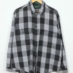 Outlet 🎁 Men's Vintage Levi's Button-Down 👚 Shirt Grey Multi 🤩