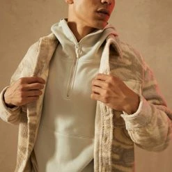 Top 10 🎁 Men's Standard Cloth Marlon Fleece Overshirt Cream 🎁