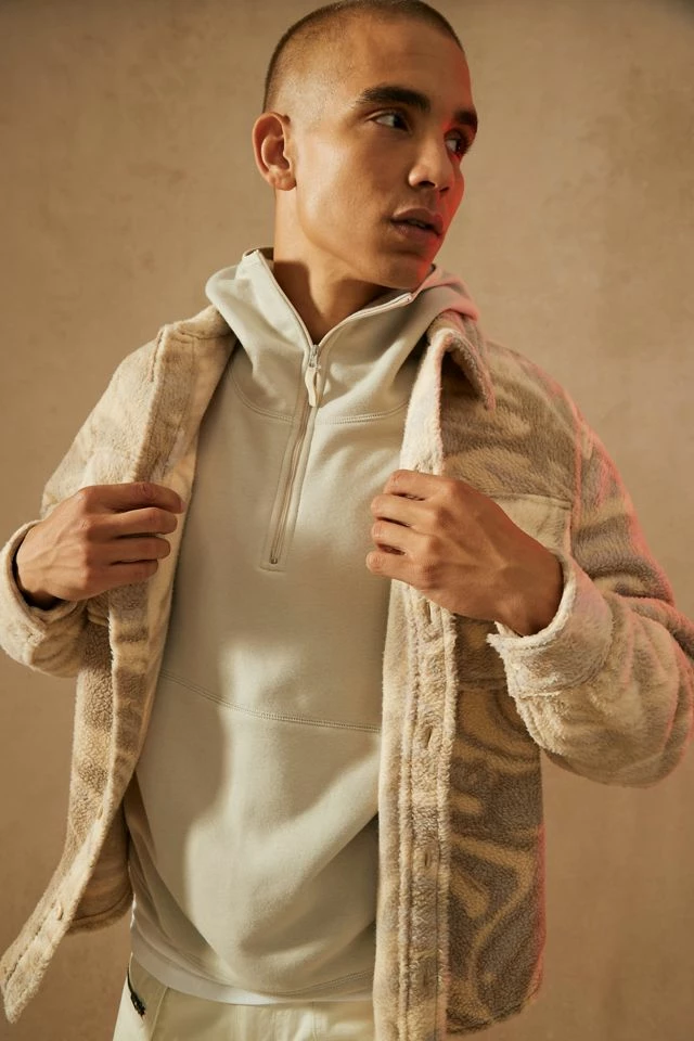 Top 10 π Men's Standard Cloth Marlon Fleece Overshirt Cream π