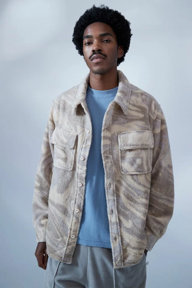 Top 10 π Men's Standard Cloth Marlon Fleece Overshirt Cream π - Image 2