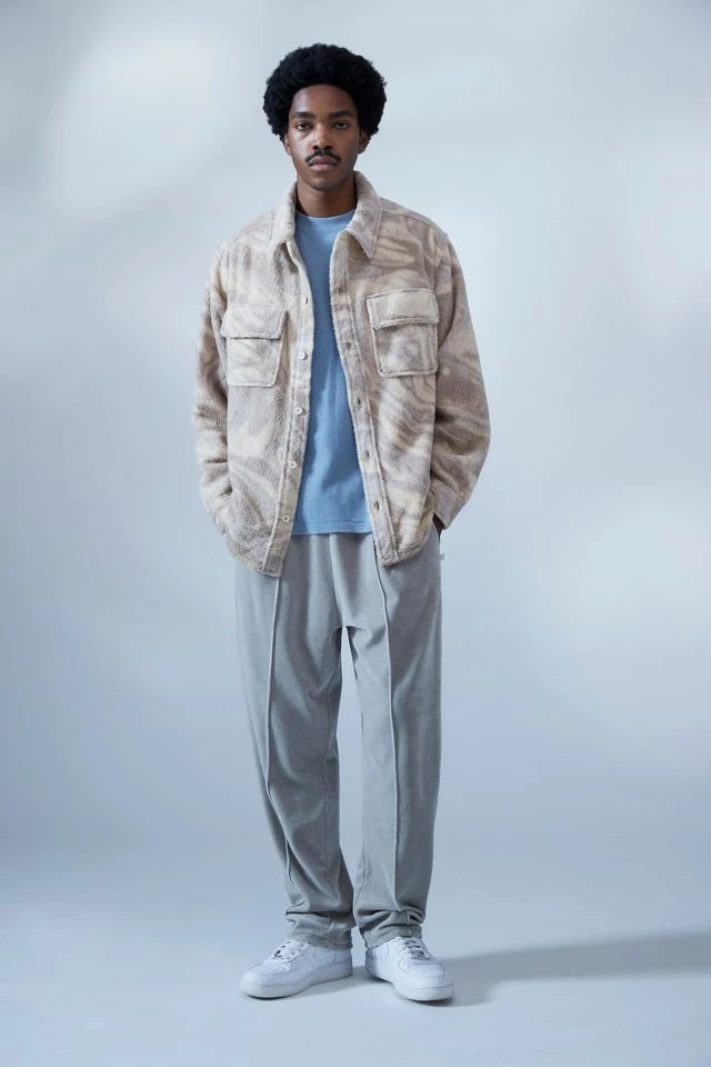 Top 10 π Men's Standard Cloth Marlon Fleece Overshirt Cream π - Image 3