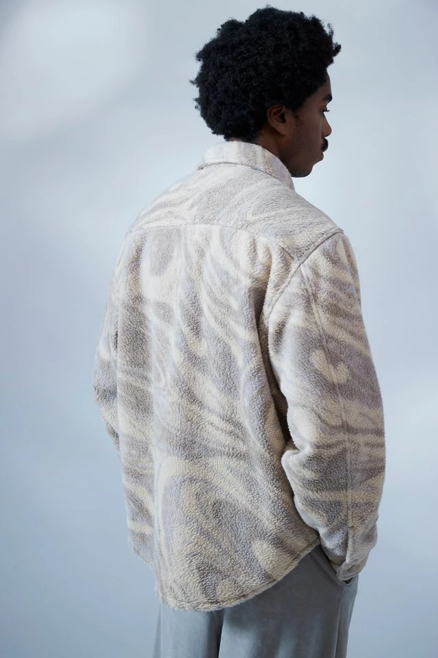 Top 10 π Men's Standard Cloth Marlon Fleece Overshirt Cream π - Image 4