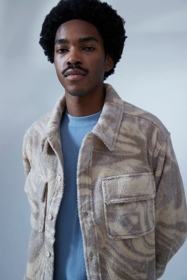 Top 10 π Men's Standard Cloth Marlon Fleece Overshirt Cream π - Image 5