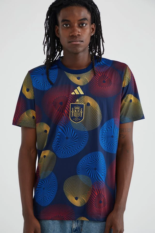 Flash Sale 🥰 Men's Adidas Spain Prematch Jersey Tee Assorted ❤️