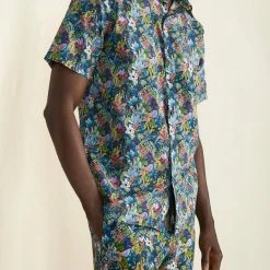 Top 10 🥰 Men's Onia Liberty Linen 👚 Shirt Liberty Botanical ✨
