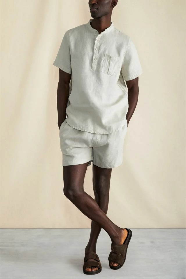 Cheap โจ Men's Onia Linen Popover Home ๐ Shirt Dune ๐ - Image 5