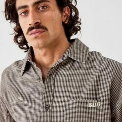 Best reviews of 🥰 Men's BDG Houndstooth 👕 Shirt Brown ❤️