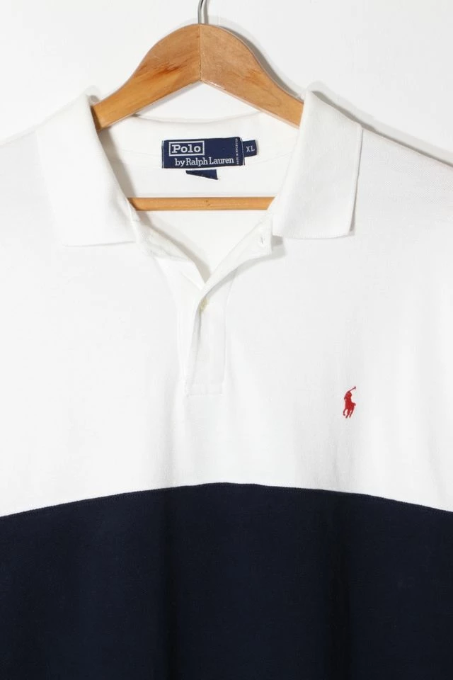 Cheap ???? Men's Vintage Polo Ralph Lauren Pique Color Block Polo ???? Shirt Blue Multi ❤️ 4 Cheap ???? Men's Vintage Polo Ralph Lauren Pique Color Block Polo ???? Shirt Blue Multi ❤️ - Image 2