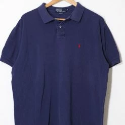 Wholesale ⭐ Men's Vintage Polo Ralph Lauren Faded Pique Polo 👕 Shirt Made In USA Navy 😍