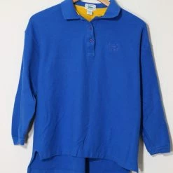 Best deal 😉 Men's Vintage Izod Lacoste Long Sleeve Pique Polo 👕 Shirt Blue 😀