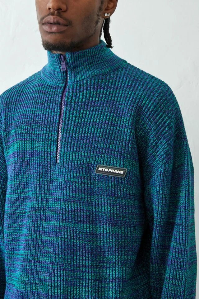 Wholesale ๐ Men's Iets Frans... Blue Space-Dye Mock Neck Sweater Assorted โ๏ธ - Image 2