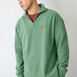 Top 10 😀 Men's Iets Frans... Forest Green Mock Neck Sweatshirt Green ⌛