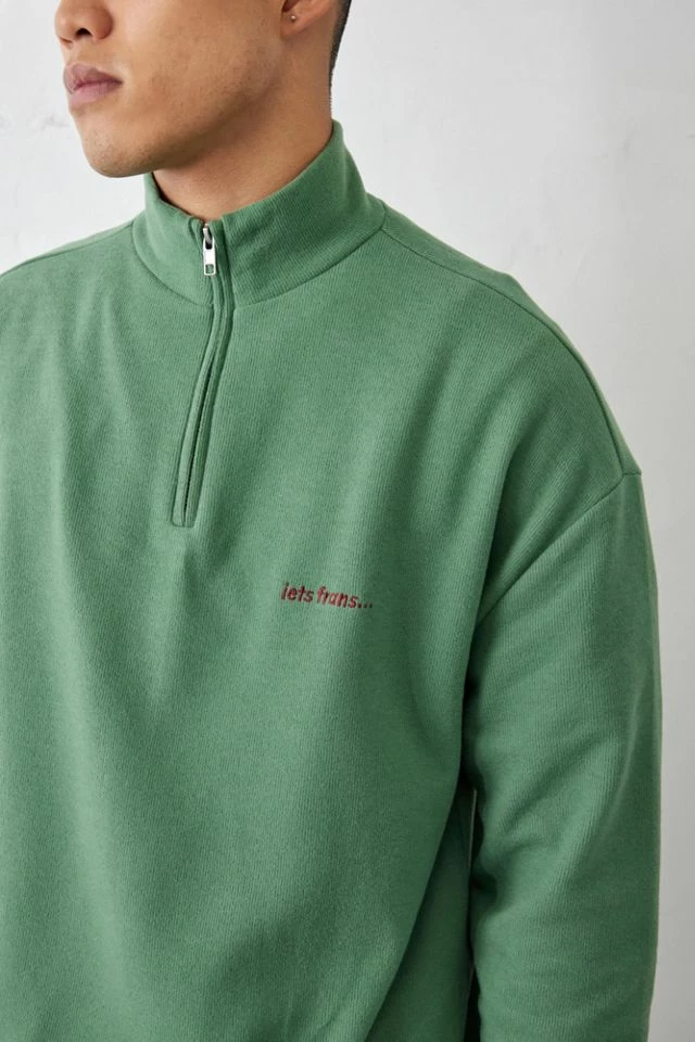Top 10 π Men's Iets Frans... Forest Green Mock Neck Sweatshirt Green β - Image 2