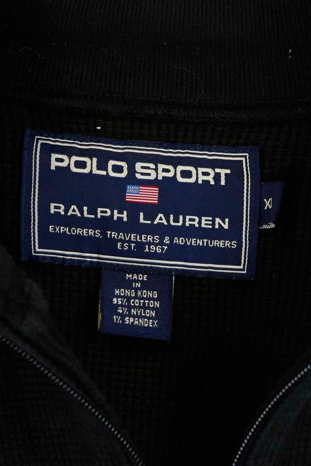 Promo ๐ Men's Vintage Polo Ralph Lauren Half Zip Pullover Black ๐ - Image 2