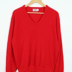 Best reviews of 🎉 Men's Vintage Lacoste V-Neck Red Sweater Red 🥰