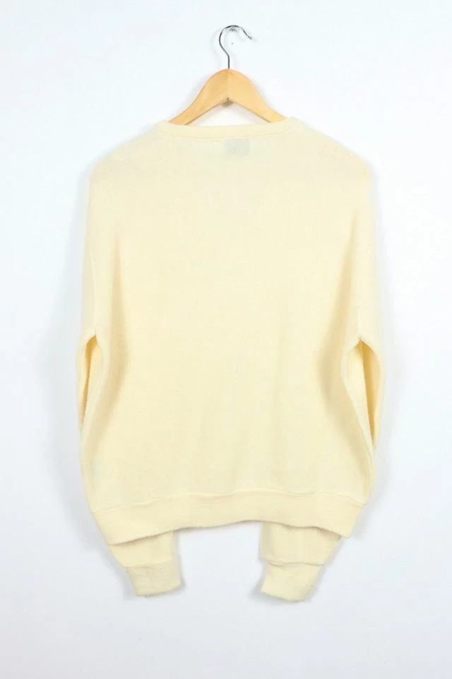 Discount ๐ Men's Vintage Lacoste V-Neck Sweater Cream ๐งจ - Image 3