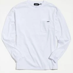 Best Sale ✔️ Men's XLARGE Mini Standard Logo Long Sleeve Tee White ✔️
