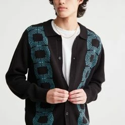 Coupon 💯 Men's OBEY Verdugo Cardigan Black 😍