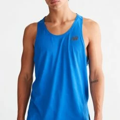 Best Pirce 😍 Men's New Balance Q Speed Jacquard Tank Top Blue ✨