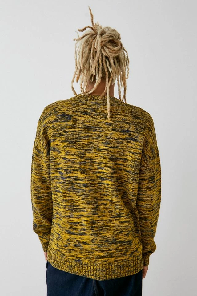 Buy 😉 Urban Outfitters Men's UO Space-Dye Planet Sweater Yellow 🤩 - Image 4