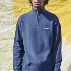 Best reviews of 🔔 Men's Iets Frans... Navy Quarter-Zip Mock Neck Sweater Navy 🔥