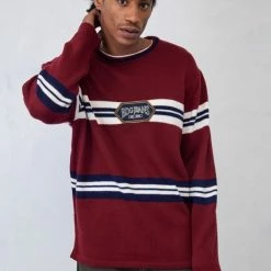 Brand new 👍 Men's BDG Burgundy Logo Badge Sweater Red 😍