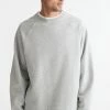 Discount 🔥 Men's Standard Cloth Oversized Crew Neck Sweatshirt Grey 🎉