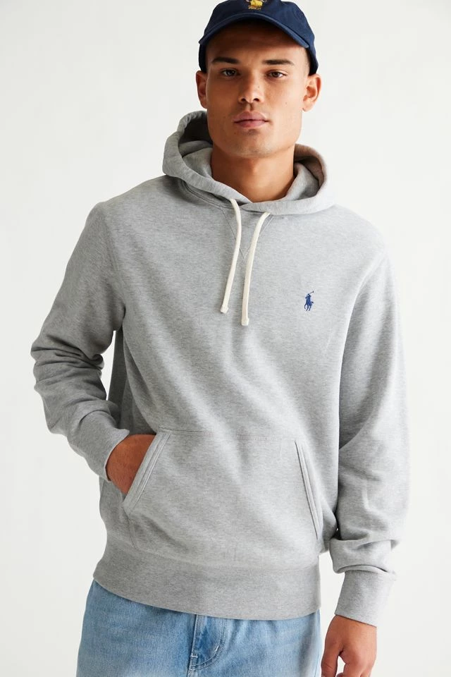 Buy โจ Men's Polo Ralph Lauren Solid Hoodie Sweatshirt Grey ๐งจ