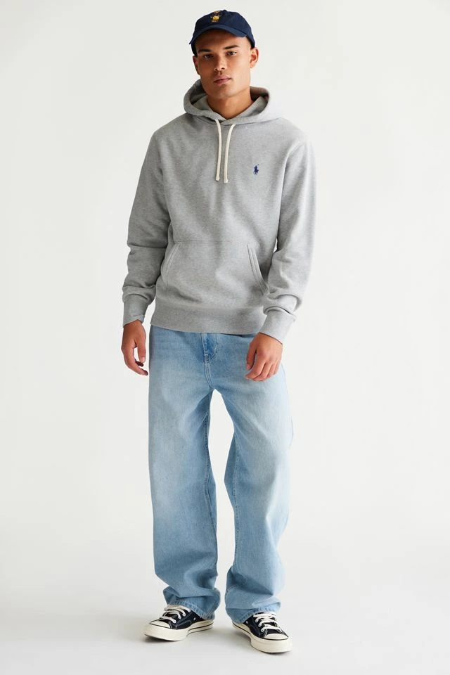 Buy โจ Men's Polo Ralph Lauren Solid Hoodie Sweatshirt Grey ๐งจ - Image 2