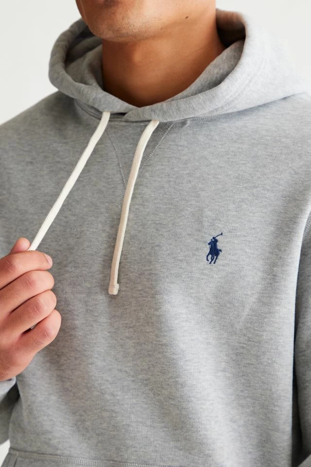 Buy โจ Men's Polo Ralph Lauren Solid Hoodie Sweatshirt Grey ๐งจ - Image 4