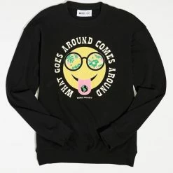 Promo 🧨 Men's Parks Project What Goes Around Comes Around Crew Neck Sweatshirt Black 🎉