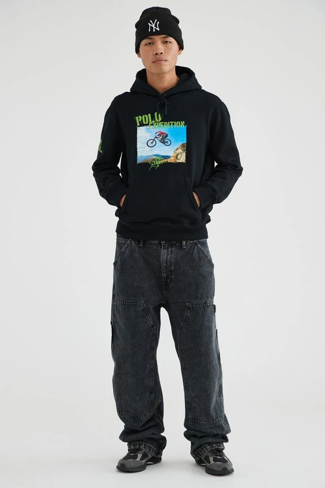 Buy ๐ Men's Polo Ralph Lauren Expedition Graphic Hoodie Sweatshirt Black โ๏ธ - Image 2