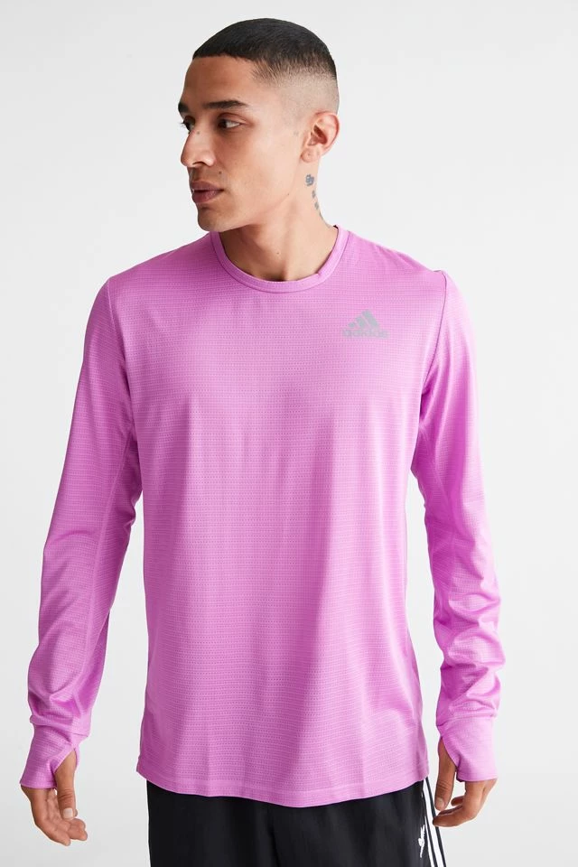 Best Sale ๐ Men's Adidas Own The Run Long Sleeve Tee Pink ๐