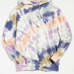 Coupon 😀 Men's Market UO Exclusive Love The World Tie-Dye Hoodie Sweatshirt Multi 😀