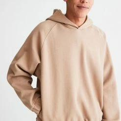 Hot Sale 🎁 Men's Standard Cloth Free Throw Hoodie Sweatshirt Tan 🥰