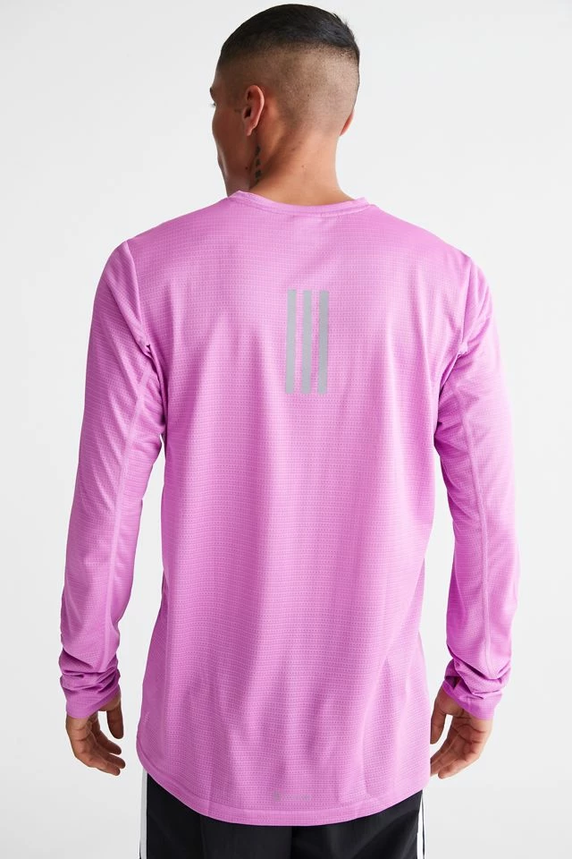 Best Sale ๐ Men's Adidas Own The Run Long Sleeve Tee Pink ๐ - Image 3