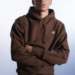 Flash Sale 🎉 Men's Champion UO Exclusive Reverse Weave Hoodie Sweatshirt Brown 🥰