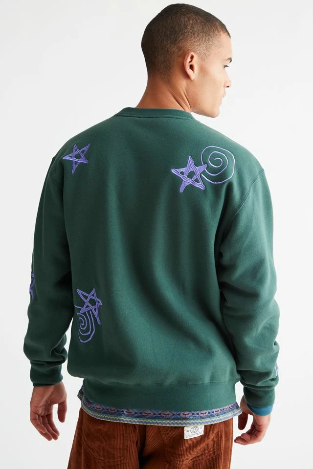 Hot Sale π Men's OBEY Gazin Embroidered Crew Neck Sweatshirt Green π₯ - Image 4