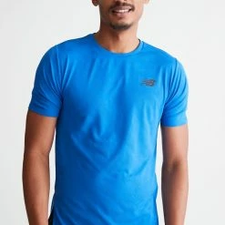 Budget 🎁 Men's New Balance Q Speed Jacquard Tee Blue ❤️