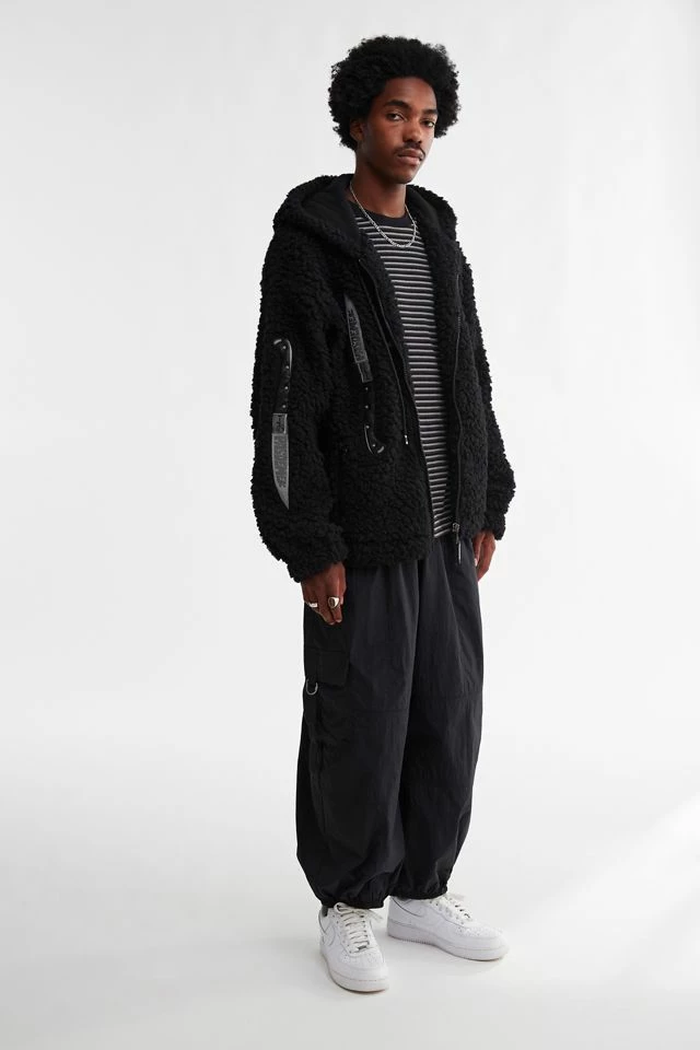 Wholesale ⭐ Men's Pas De Mer Knives Poler Fleece Zip Hoodie Sweatshirt Black ⌛ - Image 2