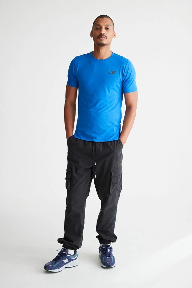 Budget ๐ Men's New Balance Q Speed Jacquard Tee Blue โค๏ธ - Image 2
