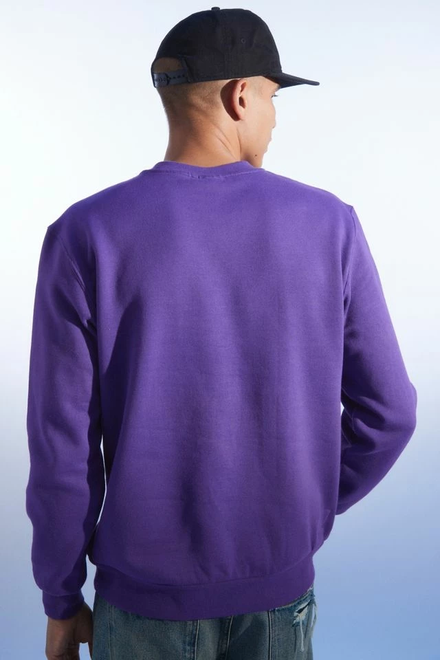 Promo ๐คฉ Men's Mitchell & Ness NBA Stretch Los Angeles Lakers Crew Neck Sweatshirt Purple โ๏ธ - Image 4