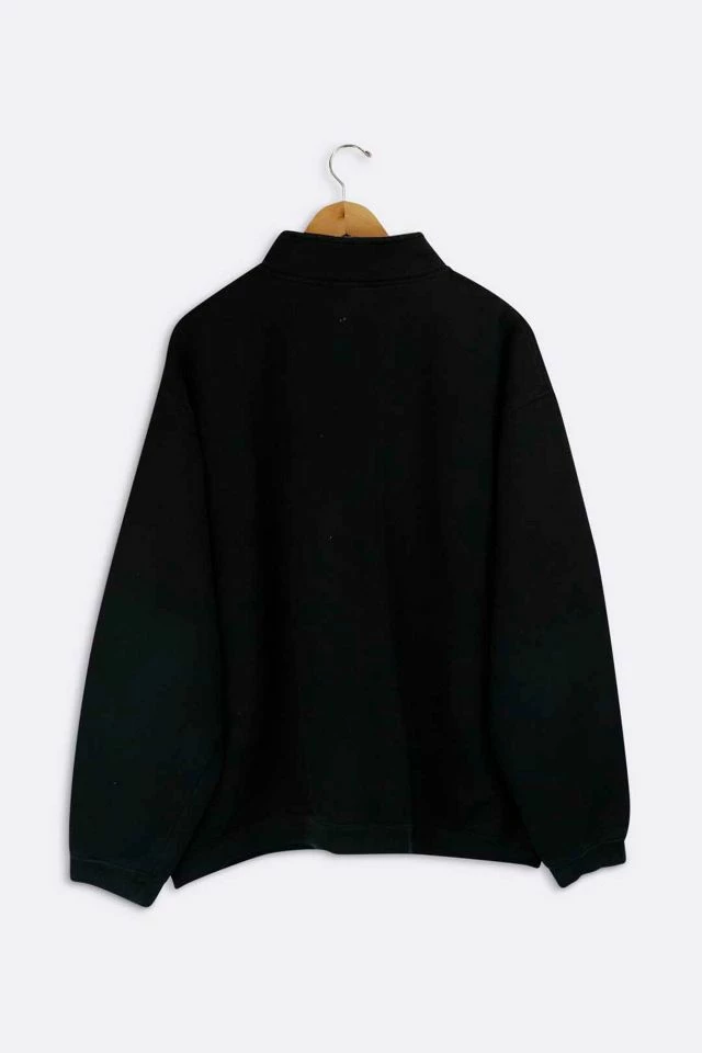 Flash Sale ๐คฉ Men's Vintage Walt Disney World Quarter Zip Sweatshirt Black ๐งจ - Image 4