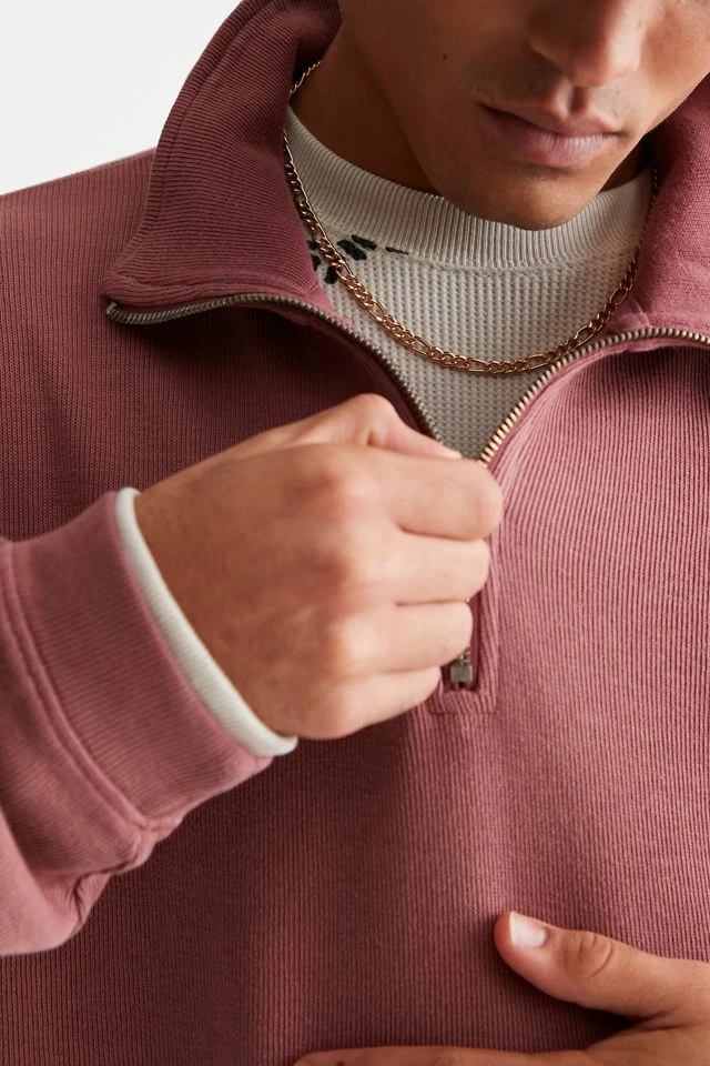 Top 10 ๐ Men's BDG Vintage Wash Quarter Zip Sweatshirt Red ๐ - Image 3